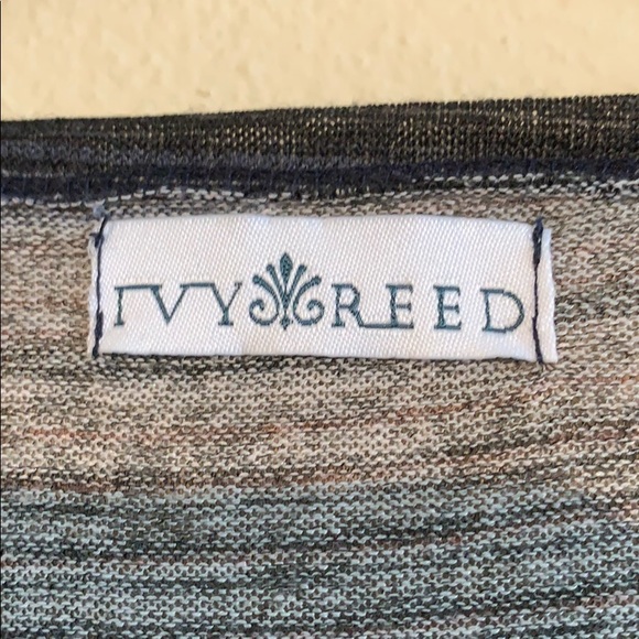 Ivy Greed Women's Brown Striped Summer Sweater, ML - Picture 6 of 7